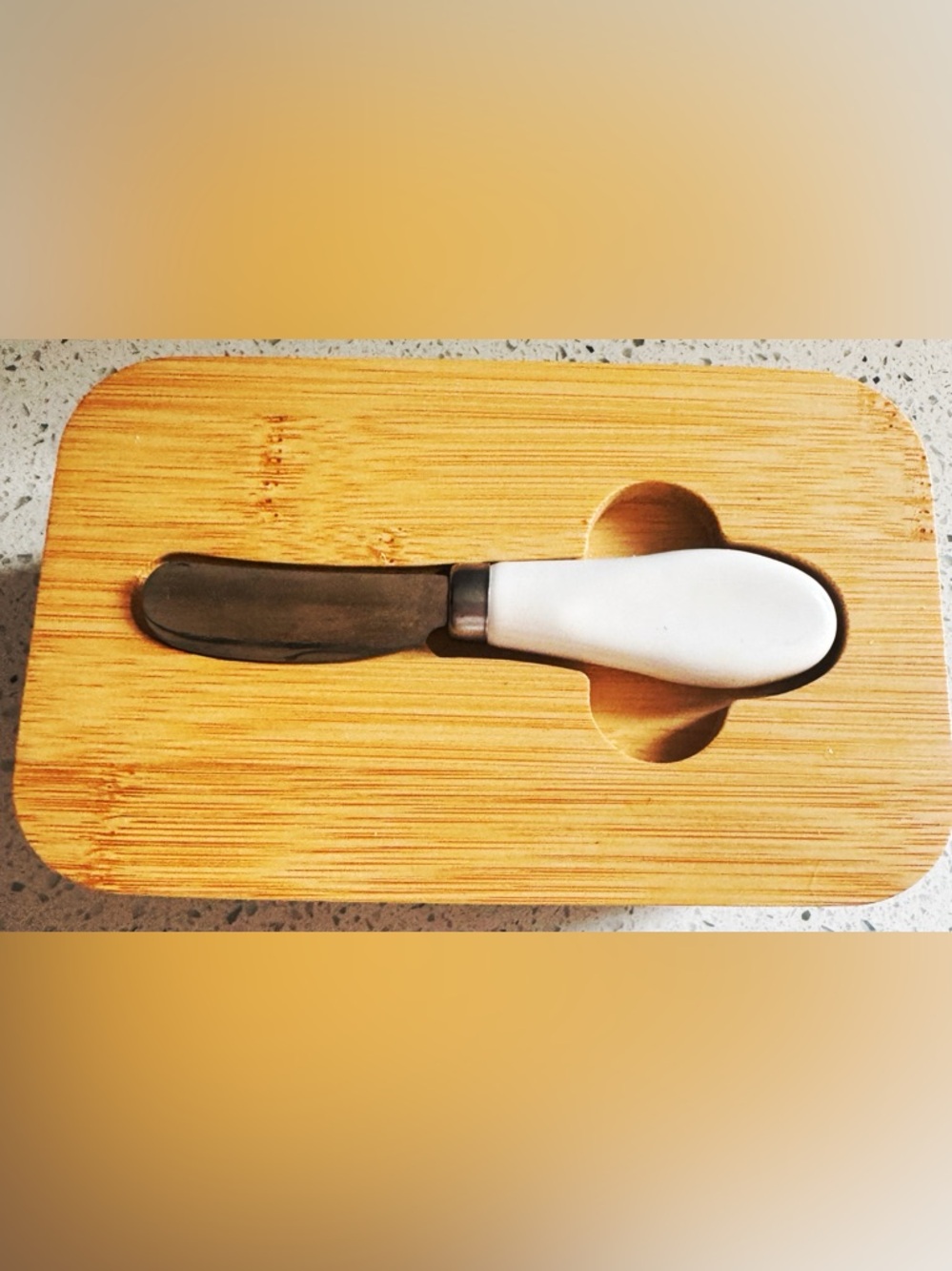Black Butter Dish with Lid Knife Included Farmhouse Kitchen Container - Picture 4 of 5